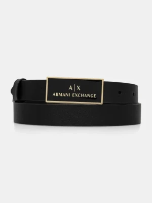 Armani Exchange pasek skórzany damski kolor czarny XW000967 AF13853