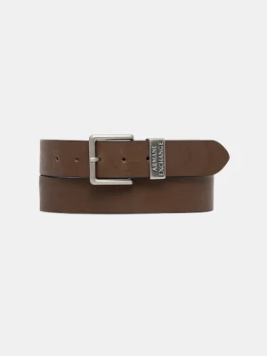 Armani Exchange pasek skórzany męski kolor brązowy 951186 CC528