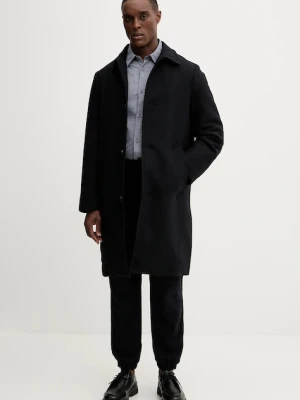 Armani Exchange płaszcz z dodatkiem wełny