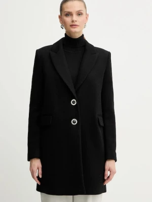 Armani Exchange płaszcz z dodatkiem wełny kolor czarny XW000716 AF16206