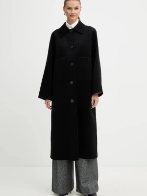 Armani Exchange płaszcz z dodatkiem wełny kolor czarny XW001234 AF16216