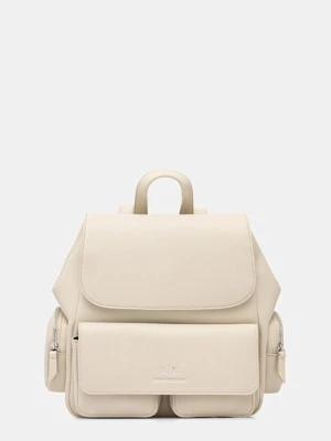 Armani Exchange plecak damski kolor beżowy mały gładki XW001923 AF12589