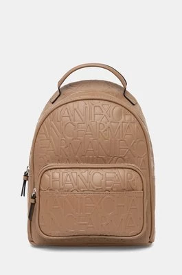 Armani Exchange plecak damski kolor brązowy mały gładki 942805 CC793