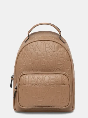 Armani Exchange plecak damski kolor brązowy mały gładki 942805 CC793