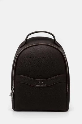 Armani Exchange plecak damski kolor brązowy mały gładki 949197 CC783