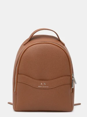 Armani Exchange plecak damski kolor brązowy mały gładki XW000924 AF13676
