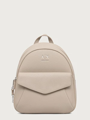 Armani Exchange plecak damski z imitacji skóry beżowy