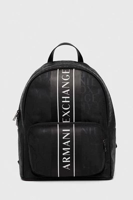 Armani Exchange plecak męski kolor czarny duży wzorzysty 952394 CC831