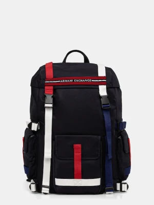 Armani Exchange plecak męski kolor granatowy duży gładki XM001647 AF17307