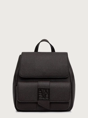 Armani Exchange plecak miejski damski z imitacji skóry brązowy