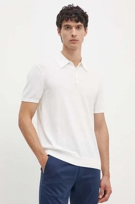 Armani Exchange polo bawełniane kolor biały gładki 8NZF5D ZM3JZ