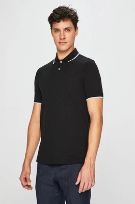 Armani Exchange polo bawełniane kolor czarny gładki 8NZF75 Z8M5Z