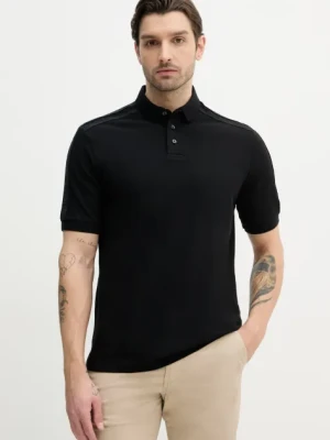 Armani Exchange polo bawełniane męski kolor czarny z aplikacją XM000307 AF10366