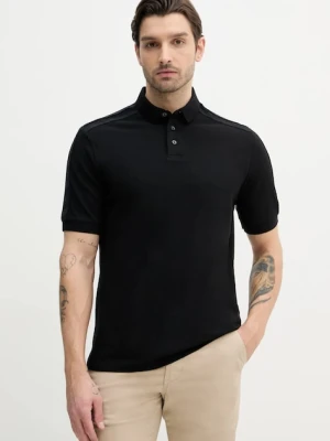 Armani Exchange polo bawełniane męski kolor czarny z aplikacją XM000307 AF10366
