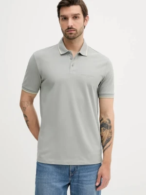 Armani Exchange polo bawełniane męski kolor szary gładki XM000489 AF13026