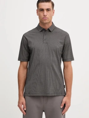 Armani Exchange polo bawełniane męski kolor szary wzorzysty XM000735 AF10356
