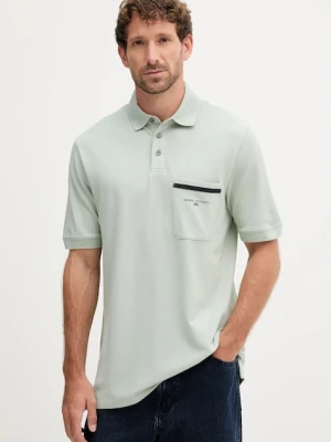 Armani Exchange polo bawełniane męski kolor zielony z nadrukiem XM000990 AF10366