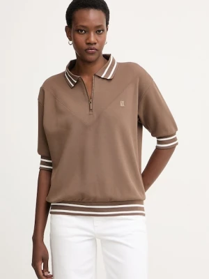 Armani Exchange polo damskie z wiskozą