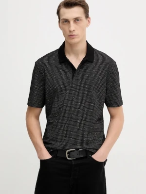 Armani Exchange polo męski kolor czarny wzorzysty XM000736 AF10819