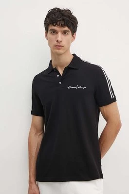 Armani Exchange polo męski kolor czarny z aplikacją 8NZFSG ZJ81Z