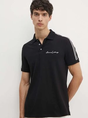 Armani Exchange polo męski kolor czarny z aplikacją 8NZFSG ZJ81Z