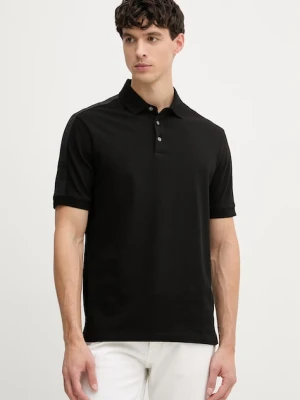 Armani Exchange polo męskie bawełniane czarny