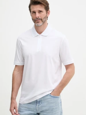 Armani Exchange polo męskie bawełniane biały