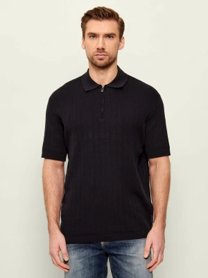 Armani Exchange Polo | Regular Fit granatowy