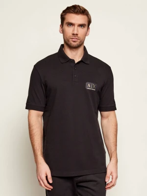 Armani Exchange Polo | Regular Fit czarny