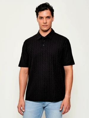 Armani Exchange Polo | Regular Fit granatowy