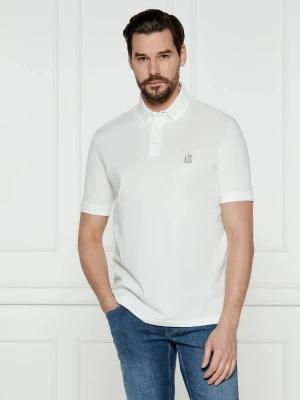 Armani Exchange Polo | Regular Fit biały