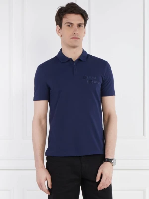 Armani Exchange Polo | Regular Fit granatowy