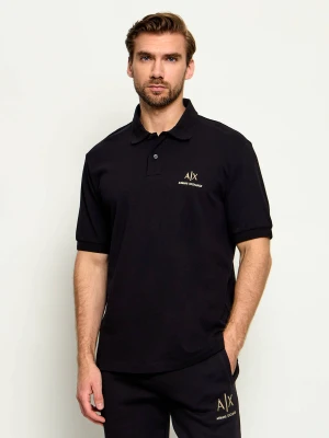 Armani Exchange Polo | Regular Fit czarny