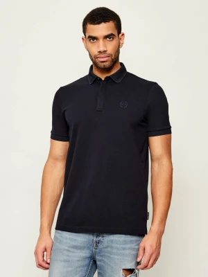 Armani Exchange Polo | Regular Fit | pique granatowy