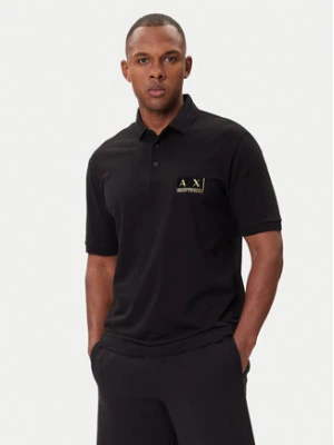 Armani Exchange Polo XM001885 AF13026 MC004 Czarny Regular Fit