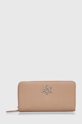 Armani Exchange portfel damski kolor beżowy 948068 4R700