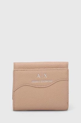 Armani Exchange portfel damski kolor beżowy 948530 CC783