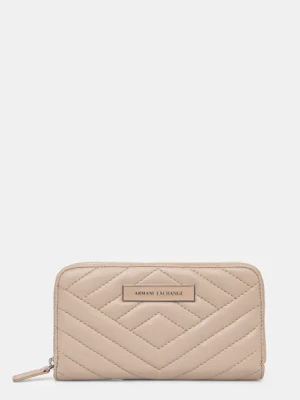 Armani Exchange portfel damski kolor beżowy 948068 4R742