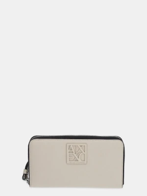 Armani Exchange portfel damski kolor beżowy 948486 0A874
