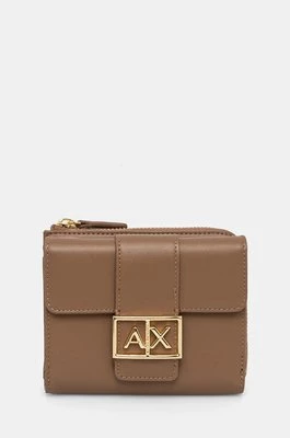 Armani Exchange portfel damski kolor brązowy 948570 4F786