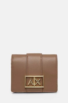 Armani Exchange portfel damski kolor brązowy 948600 4F786