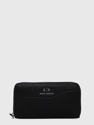 Armani Exchange portfel damski kolor czarny 948068 CC783 NOS