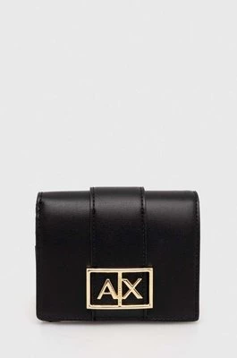 Armani Exchange portfel damski kolor czarny 948600 4F786