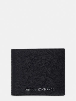 Armani Exchange portfel męski z imitacji skóry czarny