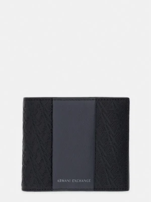Armani Exchange portfel męski z imitacji skóry czarny