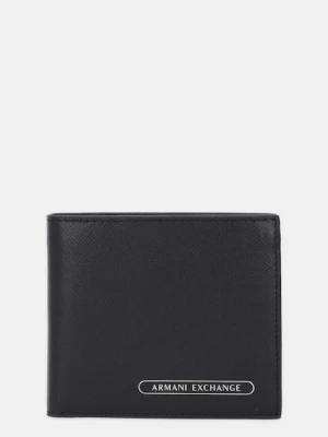 Armani Exchange portfel skórzany czarny