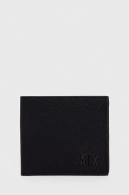 Armani Exchange portfel skórzany męski kolor czarny 958097 3F892