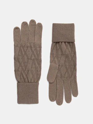 Armani Exchange rękawiczki wełniane damskie kolor brązowy XW002141 AF11956
