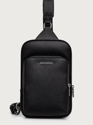 Armani Exchange saszetka męska z imitacji skóry czarny