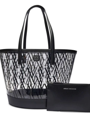 Armani Exchange Shopperka + saszetka czarny